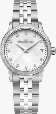 Maurice Lacroix 1975 Quartz Diamond (33mm) Mother-of-Pearl Dial / Stainless Steel Bracelet 751006-SD502-170-1