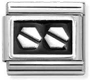Nomination COMPOSABLE CLASSIC LINK, DOUBLE HEXAGONAL SCREW, BLACK ENAME 330206/33