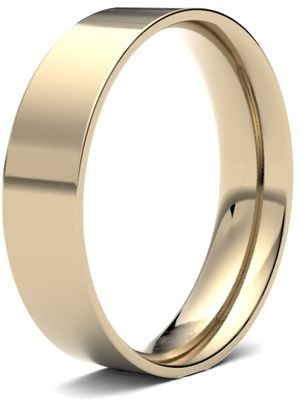 James Moore Wedding Rings | 18ct Yellow Gold | 5mm | Light | Flat Court | AG_5LLE-18Y