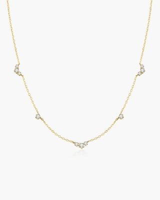Ania Haie Gold Cluster & Single Station Necklace N079-04G