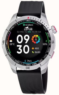 Lotus SmarTime Paso X 2nd Gen GPS Smartwatch (48.5mm) Digital Display / Black Rubber Strap 50208/1
