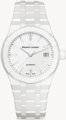 Maurice Lacroix Aikon Ceramic Automatic (39mm) White Clous de Paris Dial / White Ceramic Bracelet AI6007-CRM72-130-7