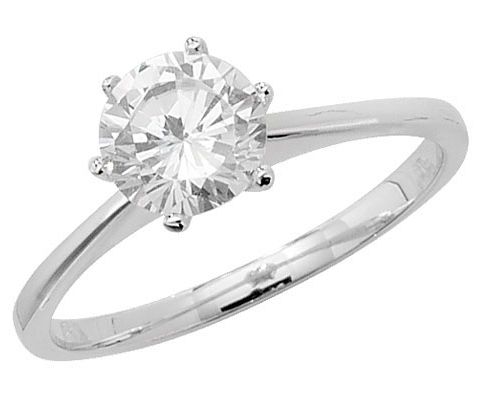 Treasure House G7192/L Ladies Solitare CZ Ring (Size L Jewellery