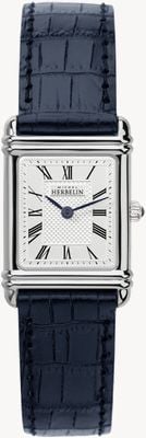 Herbelin Art Déco Blue Leather Strap Watch 17478AP08BL