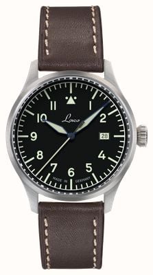 Laco Stuttgart PRO Automatic (40mm) Black Dial / Dark Brown Leather Strap 862141-FPA-40-U-E-X-A-E-U-H-L-A-R