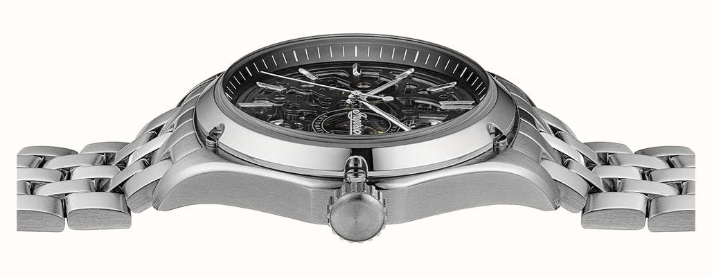 Ingersoll THE WHISTLE Automatic (43mm) Black Skeleton Dial / Stainless Steel Bracelet I18201 - alternate view 3