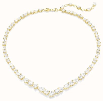 Swarovski Mesmera Necklace Mixed Cuts, White, Gold-Tone Plated 5743826