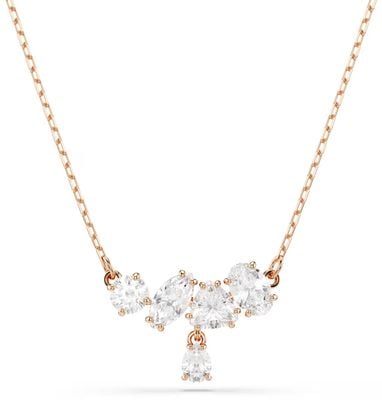 Swarovski Mesmera necklace, Mixed cuts, White, 18K rose gold finish 5747996