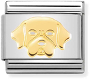 Nomination Classic Golden Retriever Dog 18ct Gold & Steel Charm 030162/56