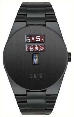 STORM Oston Slate Red 'The Disc Project' - Black PVD Stainless Steel Bracelet 47556/SL/R