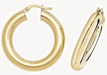 Treasure House 9k Yellow Gold Hoop Earrings 20 mm ER1005-20