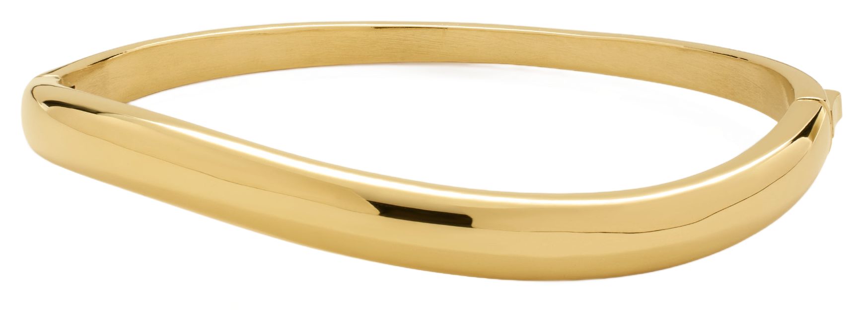 D.LOUISE SKB-039-01 Gold Plated Classic Wave Bangle (Size S- Jewellery