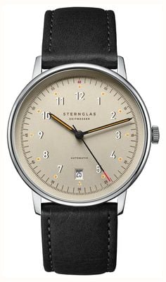 STERNGLAS Lumatik Automatic (38mm) Beige Dial / Modena Black Leather Strap S02-LM26-MO01