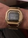 Customer picture of Casio G-Shock Full Metal Radio Controlled Bluetooth Solar Gold Plated Steel GMW-B5000GD-9ER