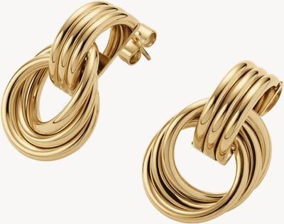D.LOUISE Gold Plated Knot Statement Studs NAE-14