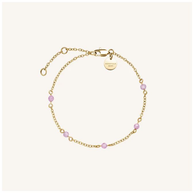 Rosefield Jewellery JBPSG-J813 Pink 5 Stone Gold Plated