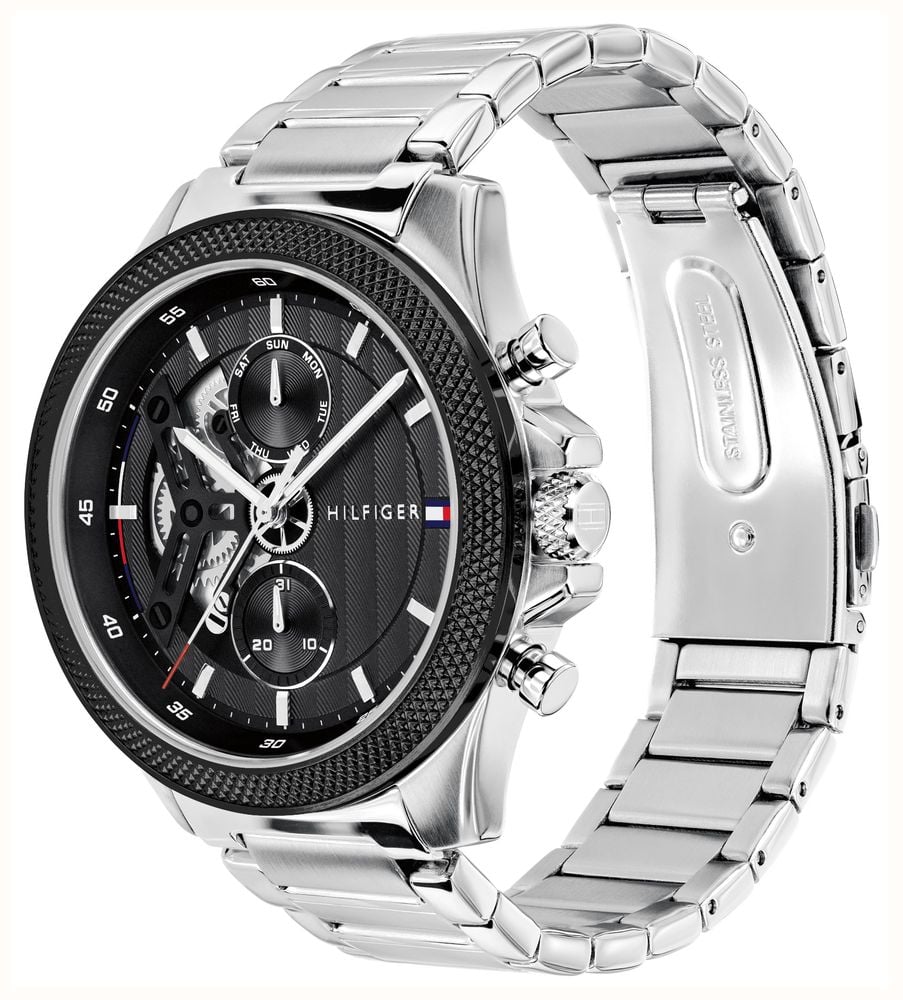 Tommy Hilfiger Clark Black Dial Stainless Steel Bracelet Watch 1792289 - alternate view 2