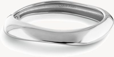 Calvin Klein Women's Sculpted Bangle Silver 35000817