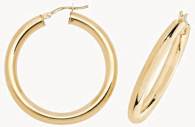 Treasure House 9k Yellow Gold Hoop Earrings 30 mm ER1004-30