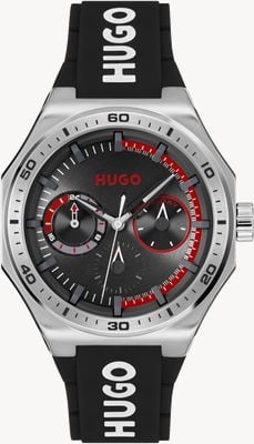 HUGO #GRAIL SPORT Multifunction (44mm) Black Dial / Black Silicone Strap 1530397