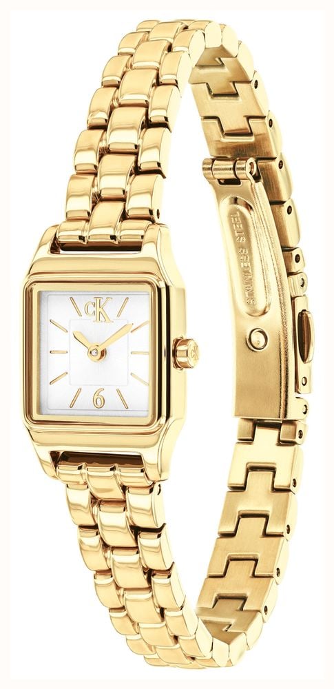 Calvin Klein Soft Form (16mm) White Dial / Gold PVD Stainless Steel Bracelet 25100233 - alternate view 2