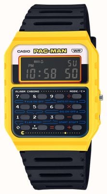 Casio x PAC-MAN Special Edition (34.4mm) Digital Calculator Hybrid Dial / Black Resin Band CA-53WPC-1BER