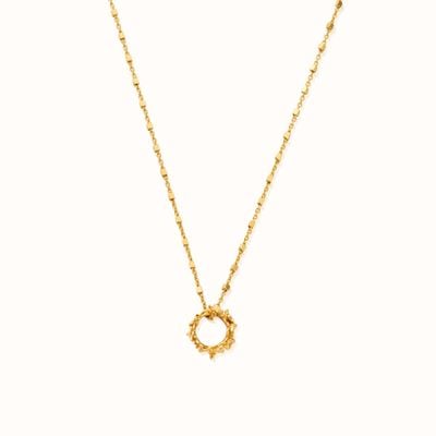 ChloBo In Bloom WISTERIA Delicate Cube Chain Necklace - Gold Plated GNDC3423