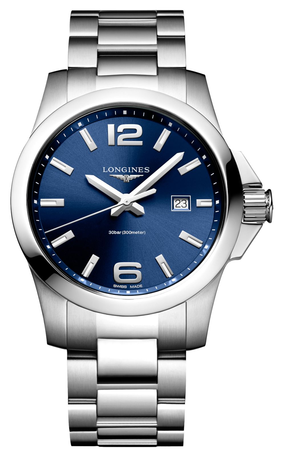 LONGINES L37604966 Conquest Quartz (43mm) Sunray Blue Dial Watch