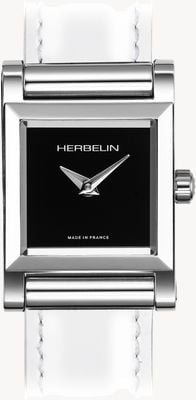 Herbelin Antarès Watch Case - Black Dial / Stainless Steel - Case Only H17144AP04