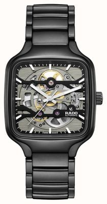 RADO True Square Skeleton Automatic (38mm) Skeleton Dial / Matt Black High-Tech Ceramic Bracelet R27197152