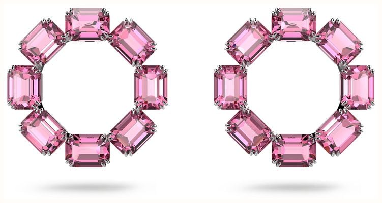 Swarovski Millenia Pink Octagon Crystal Circle Earrings 5614296