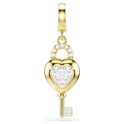 Swarovski Idyllia Charm - Crystal-Set Heart Lock & Key - CHARM ONLY 5742959