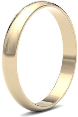 James Moore Wedding Rings | 9ct Yellow Gold | 2.5mm | Light | D-Shape | AG_2.5LLD-9Y