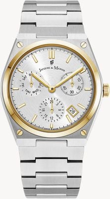 Jacques Du Manoir Horizon Multifunction Quartz (41mm) Silver Dial / Stainless Steel Bracelet JWN05704