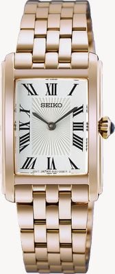 Seiko Classic Quartz (22.2mm) White Dial / Rose-Gold PVD Stainless Steel Bracelet HGG002P1