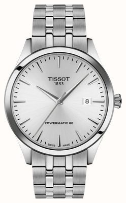 Tissot Classic Dream Powermatic 80 (40mm) Silver Dial / Stainless Steel Bracelet T1584071103100