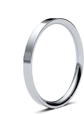 James Moore Wedding Rings | 9ct White Gold | 2mm | Medium | Flat Court | AG_2LME-9W