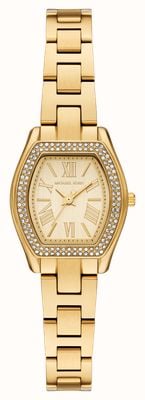 Michael Kors Petite Chelsea Pavé Quartz (25mm) Gold Dial / Gold PVD Stainless Steel Bracelet MK7618