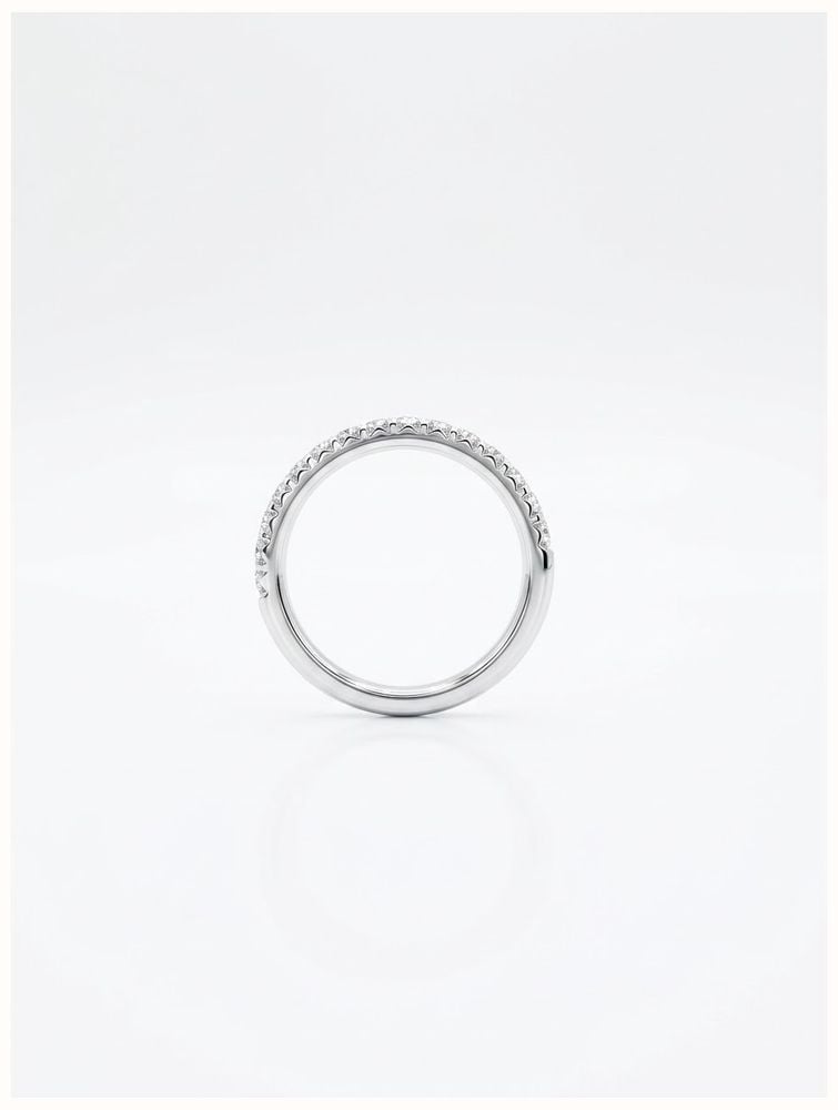 0.50ct Round Brilliant Natural Diamond Platinum Half Eternity Ring HET100162 - alternate view 3
