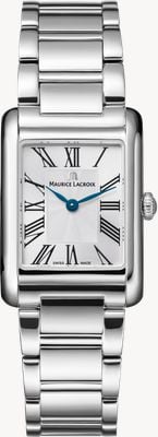 Maurice Lacroix Fiaba Square (24mm) Silver Sunbrushed 'fliniqué' Dial / Stainless Steel Bracelet FA1205-SS002-110-1