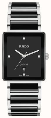 RADO Integral Diamonds High-Tech Ceramic Black Square Dial Watch