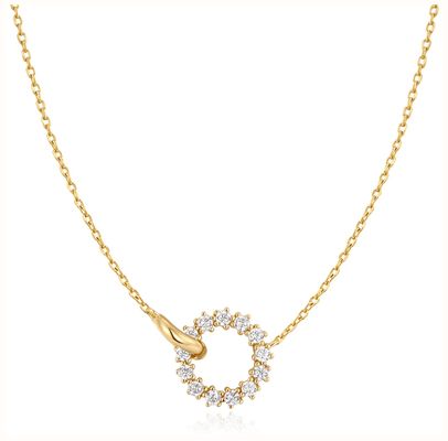 Ania Haie Gold Interlinked Circles Pavé Necklace N056-01G
