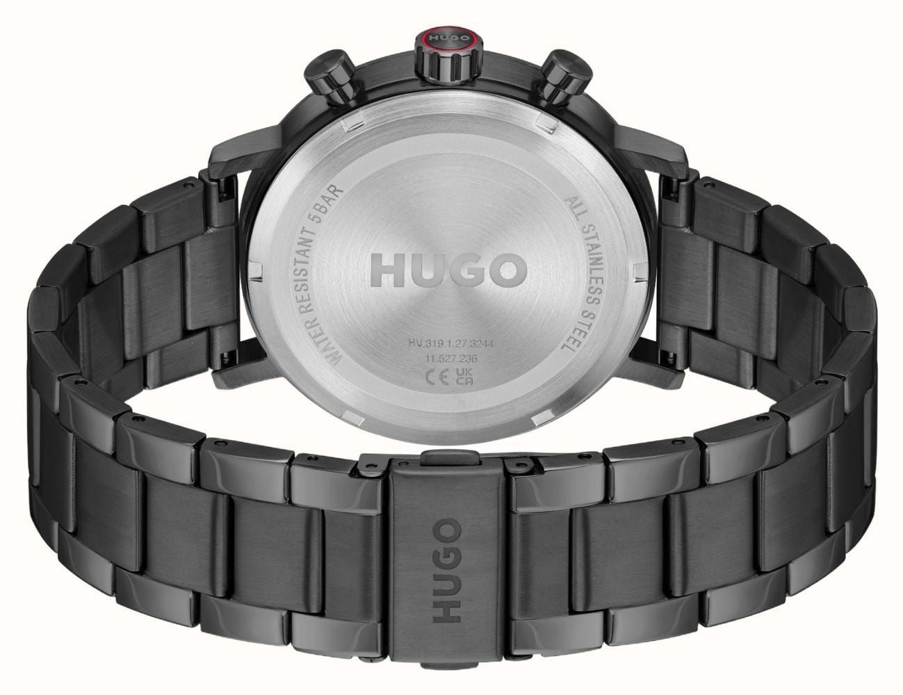 HUGO TAKEOFF / 43mm / Black Dial / Black Stainless Steel Bracelet 1530468 - alternate view 3