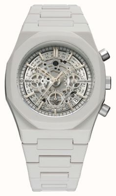 D1 Milano Polychrono Model L (40.5mm) Skeleton Dial / Grey Polycarbonate Strap PHBJ11