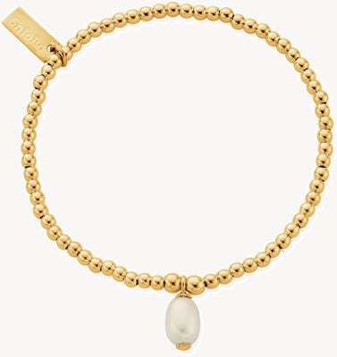 ChloBo Cute Charm Pearl Drop Bracelet - 18ct Gold Plated GBCCPD