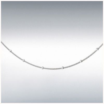 IBB Sterling Silver 2.1mm Round Snake and Ball Chain 41cm/16" 8.10.7523