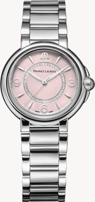 Maurice Lacroix Fiaba Diamond Special Edition (32mm) Blush Pink Dial / Stainless Steel Bracelet Watch FA1104-SS002-F20-1
