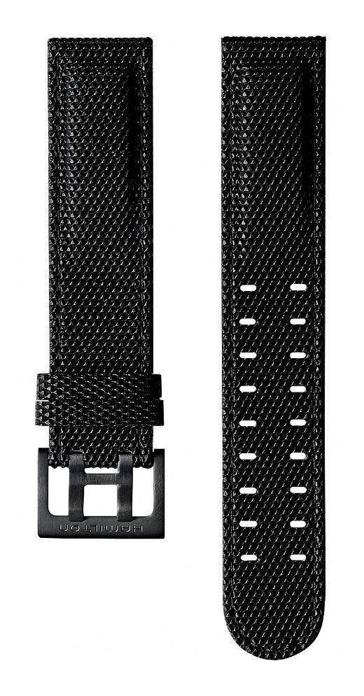 Hamilton Straps H693684136 Khaki Field Black Hybrid Strap – Watch