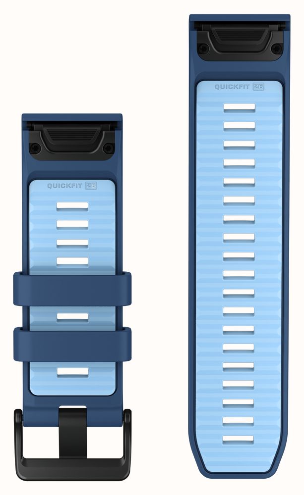 Garmin QuickFit Bands (26mm) Tidal Blue/Ice Blue Silicone with Black Hardware - Strap Only 010-14508-00 - alternate view 2