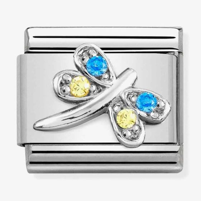 Nomination Classic Blue & Yellow Dragonfly Charm 330304/39